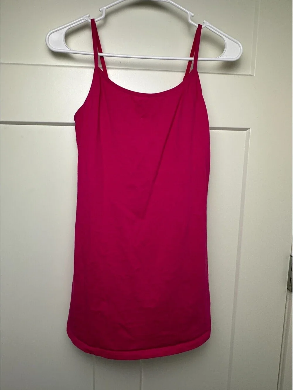 Active Basic Women's Pink Spaghetti Strap Tank Top, Medium